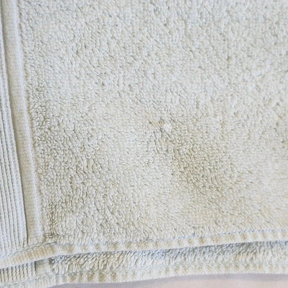 Lauren Ralph Lauren Hand Towel Set Mint Green Cotton Ribbed 4pc Designer Coastal
